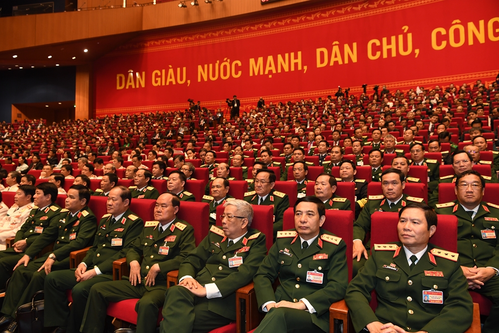 Các đại biểu Quân đội tham dự Đại hội đại biểu toàn quốc lần thứ XIII của Đảng.